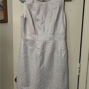 ANTONIO MELANI Textured White Midi Dress